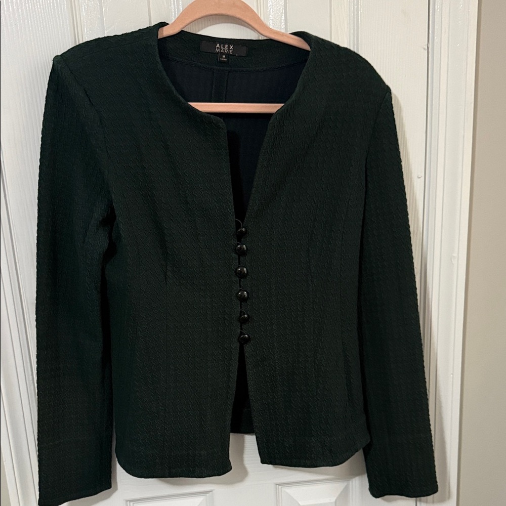 Alex Marie Women's Black Textured Blazer